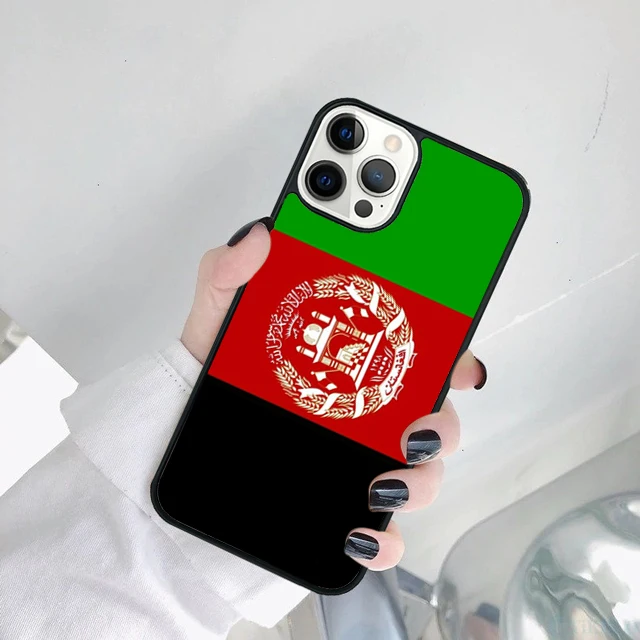 Funda con bandera de Afganistán en el iPhone