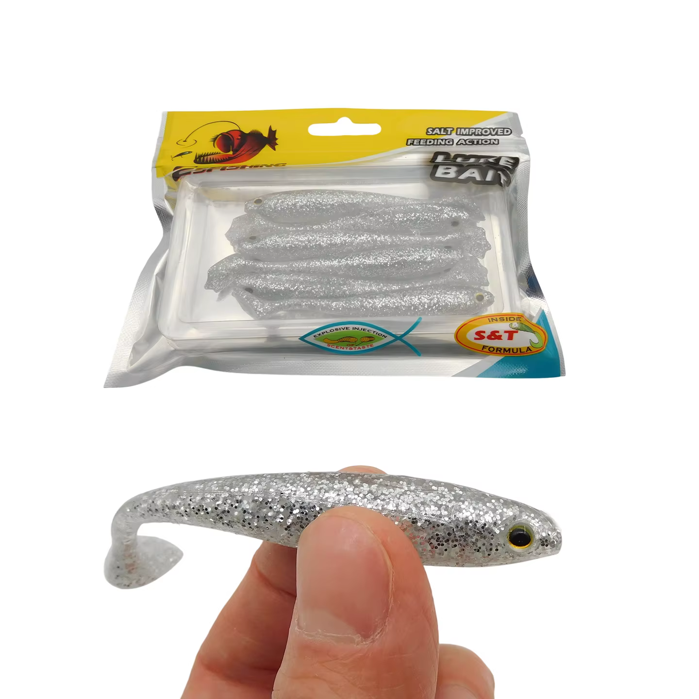 ESFISHING Swimbait Sábalo 85mm – Cebo blando con olor a pato - imagen 2