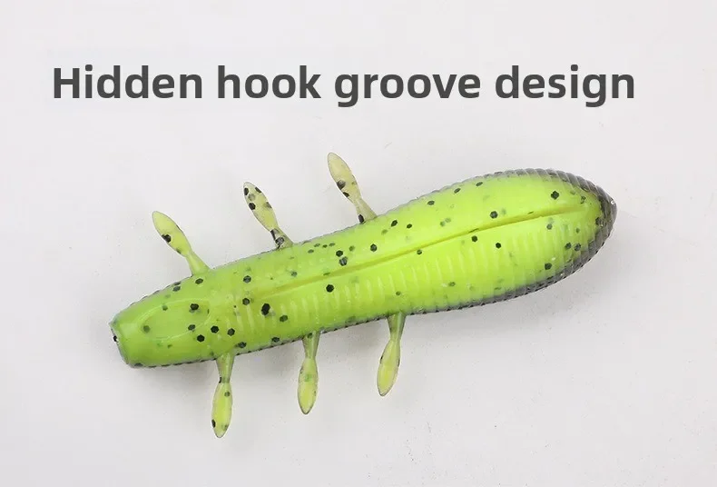 Detalle del diseño y textura del cebo blando MUKUN