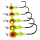 Jig Head con anzuelo para vinilo colorido – Trucha y lubina