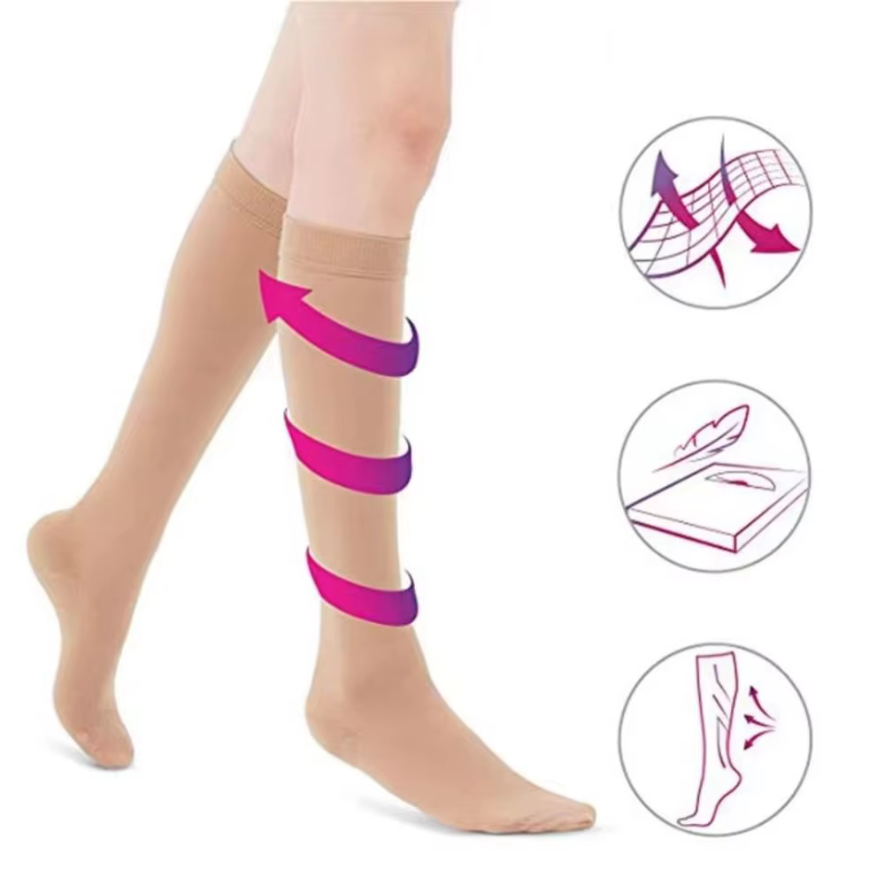 Calcetines de Compresión Transpirables Nailon Spandex Soporte Pantorrilla - imagen 4