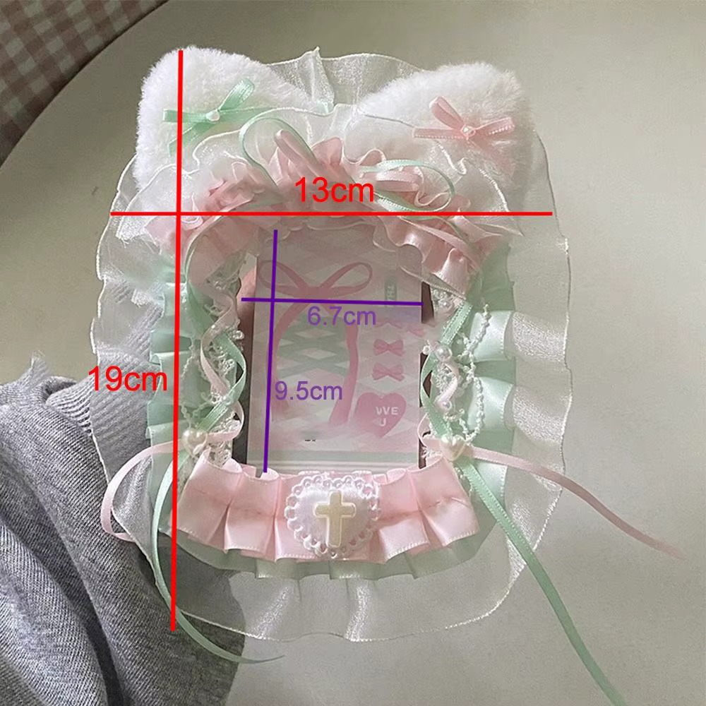 Funda Tarjetas Kawaii Lolita con Cinta de Encaje – Hecha a Mano - imagen 5