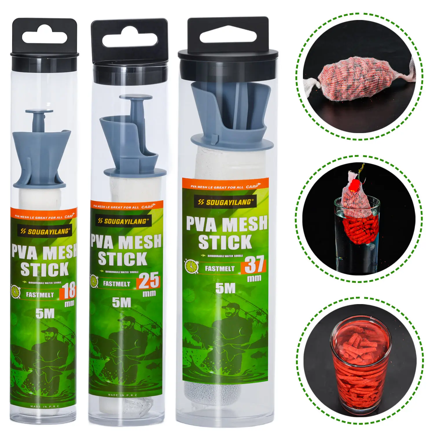 Sougayilang Mallas PVA solubles para pesca de carpa