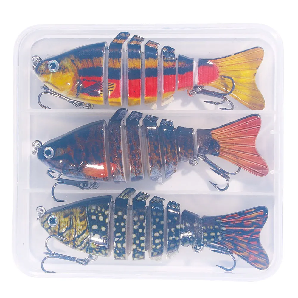 Señuelos de pesca en presentación de caja