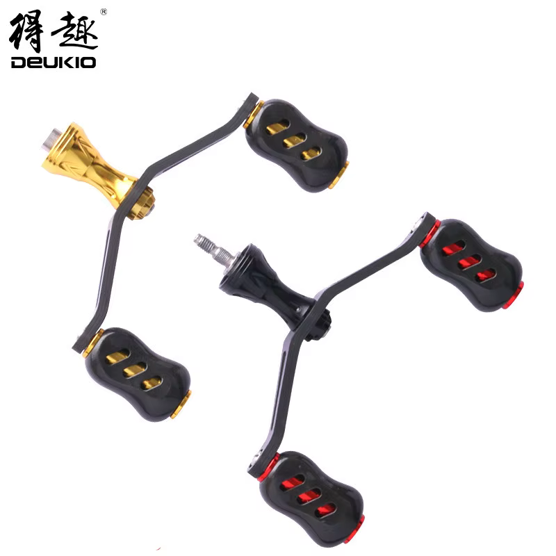 Manivela carbono doble DEUKIO para carrete con rodamientos - imagen 2