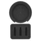 Protector orificio sonido guitarra goma negra redondo rectangular - imagen 3