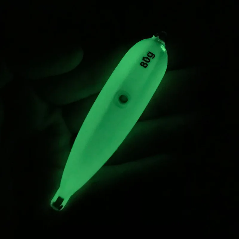 Señuelo Inchiku metálico con cebo luminoso calamar y anzuelo BKK para lubina - imagen 4