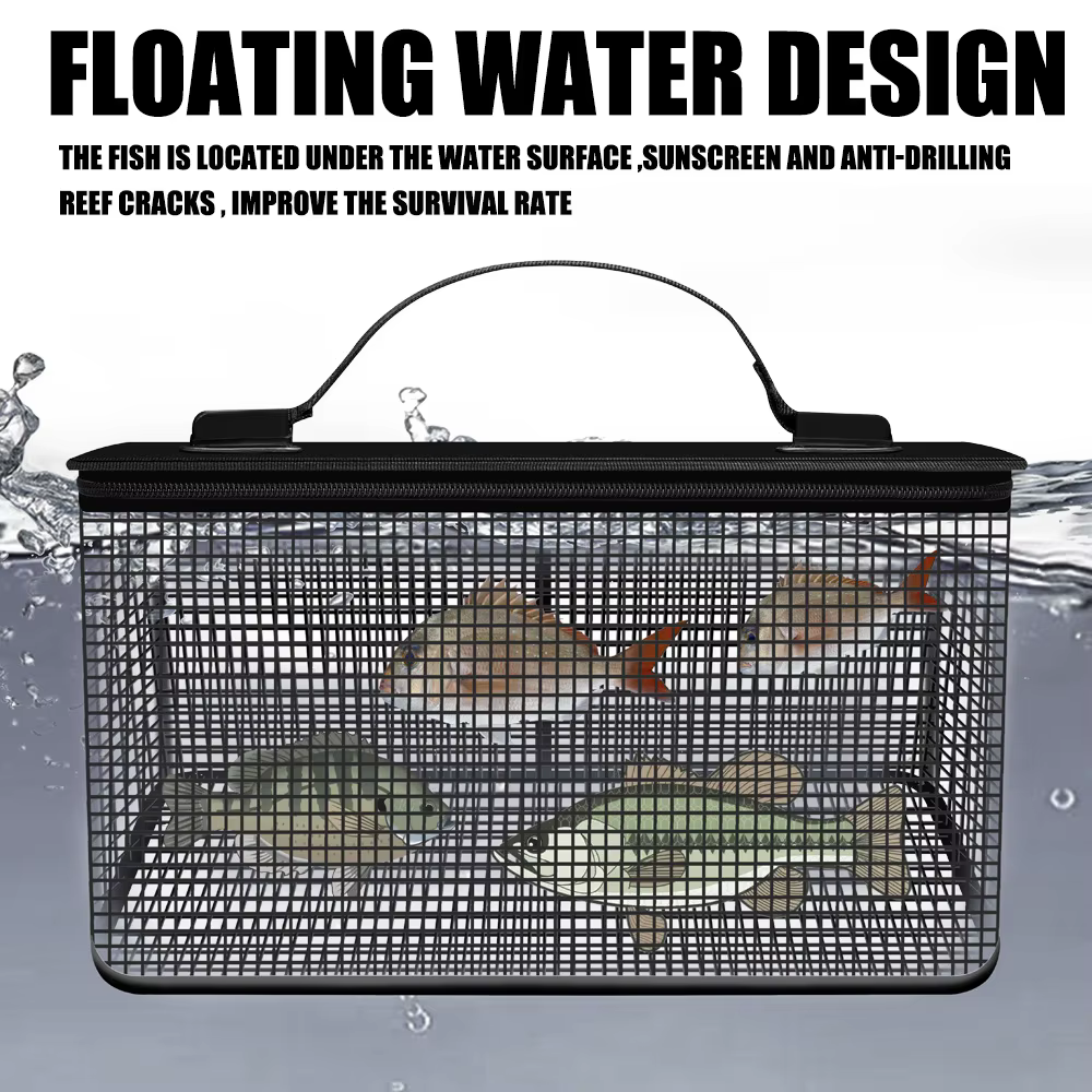Caja para peces vivos – Cubo de red plegable con drenaje rápido - imagen 3