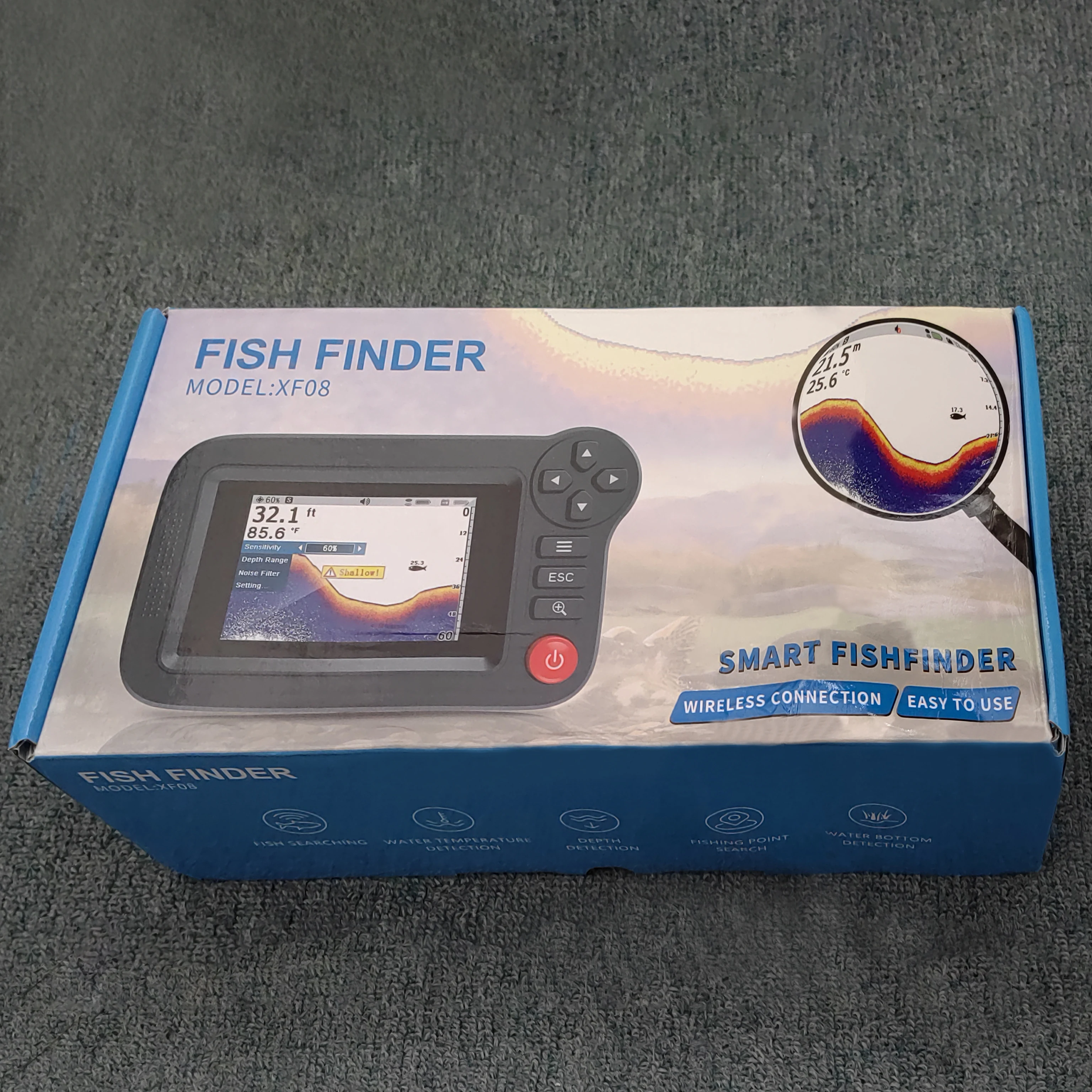 Buscador de peces portátil con profundidad para pesca recreativa - imagen 4
