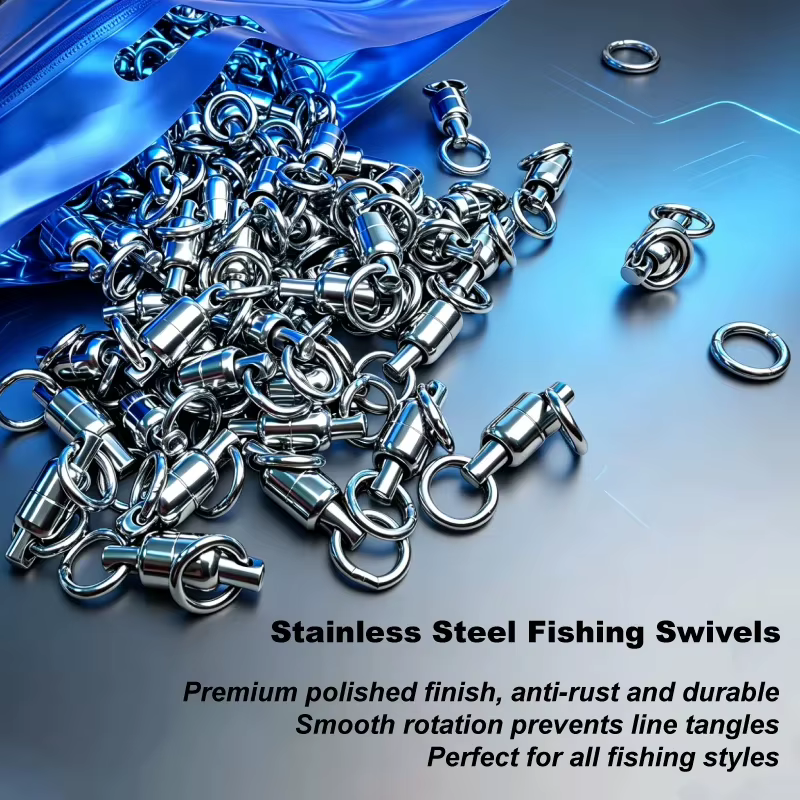 Esmerillones de pesca con rodamiento de bolas – Acero inoxidable - imagen 3
