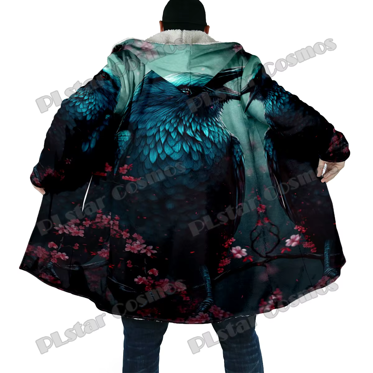 BB62 Capa larga de pesca invierno con capucha lana gruesa - imagen 3