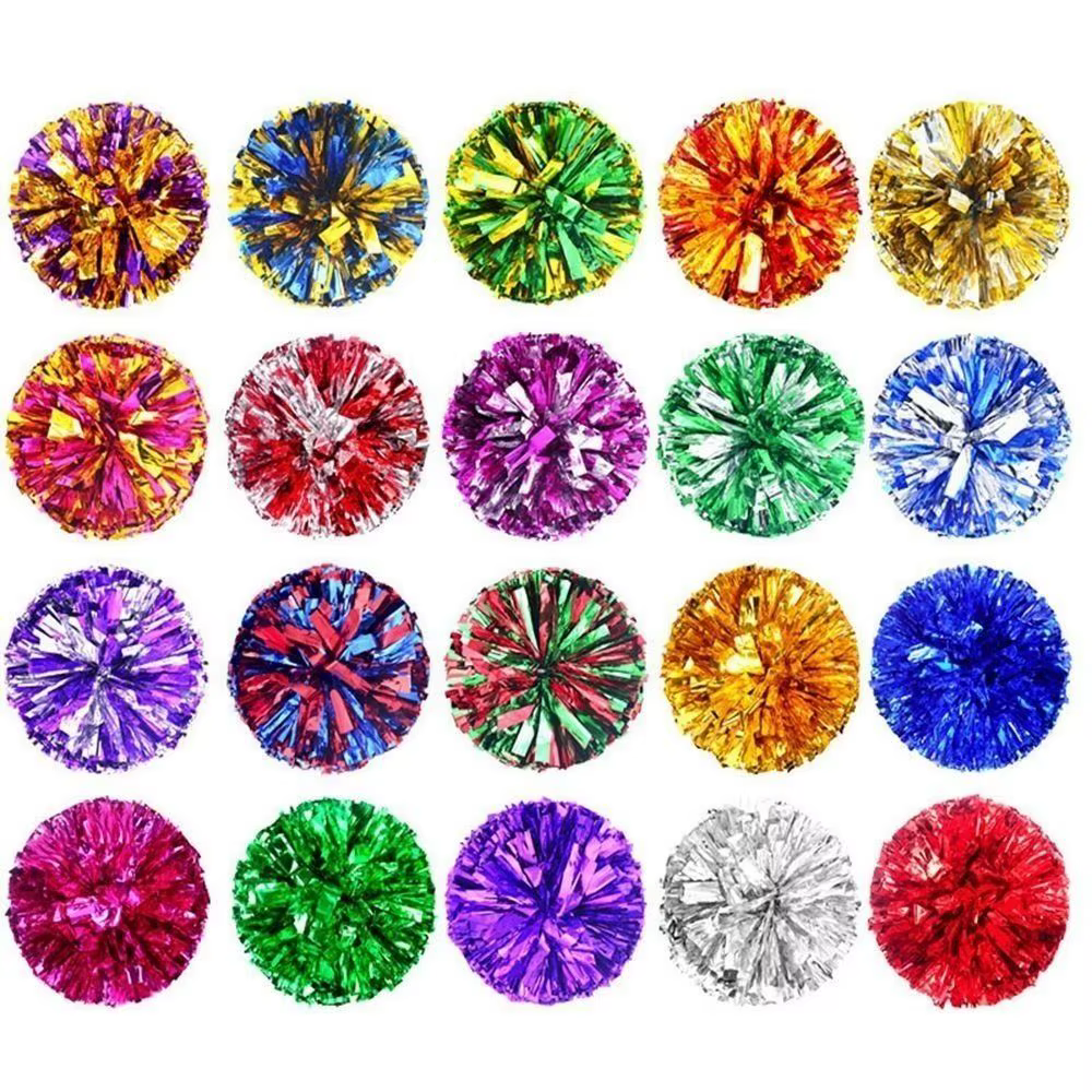 Pompones decorativos de PET multicolor 25 cm - imagen 3
