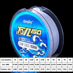 Línea de roca 150m monofilamento semiflexible alta calidad 4 colores