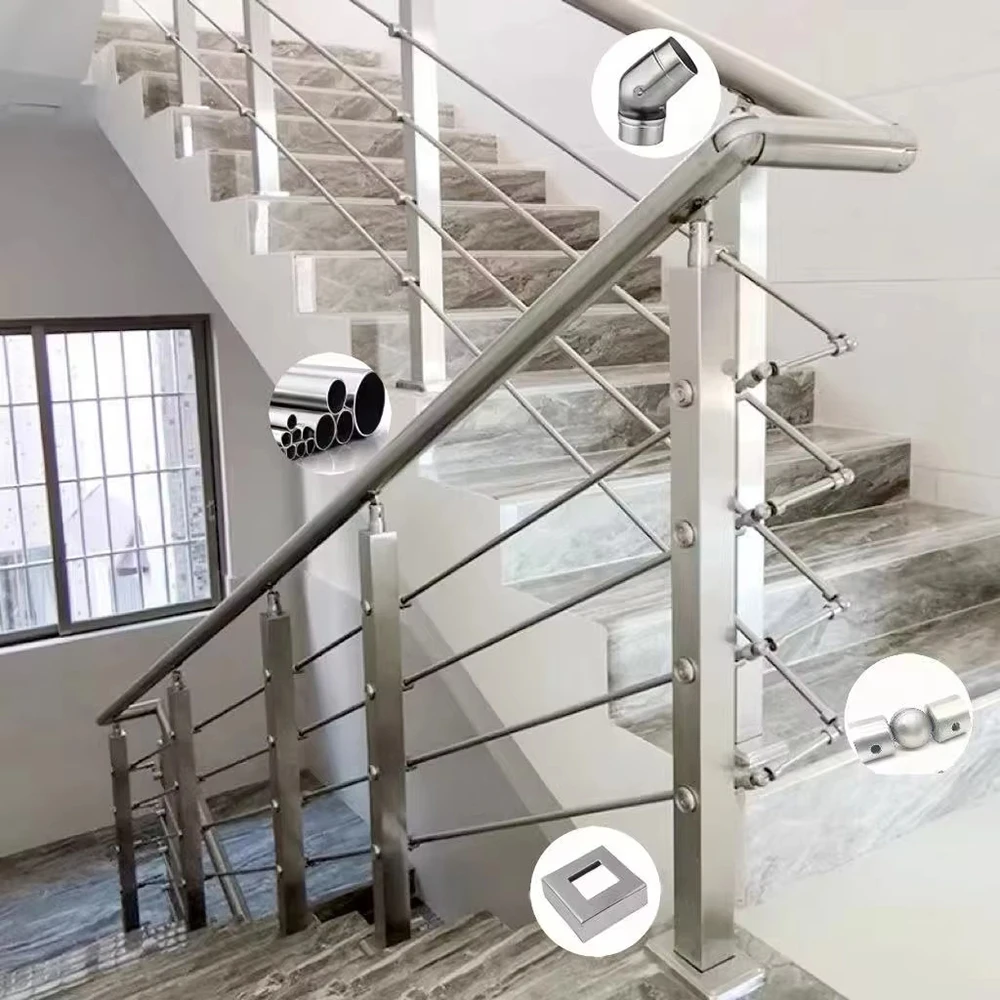 Soporte de pasamanos móvil de acero inoxidable, diseño moderno - imagen 3
