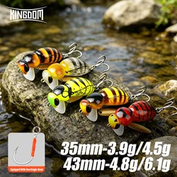 Señuelo Minnow flotante Kingdom Wasp Spinner para trucha y black bass