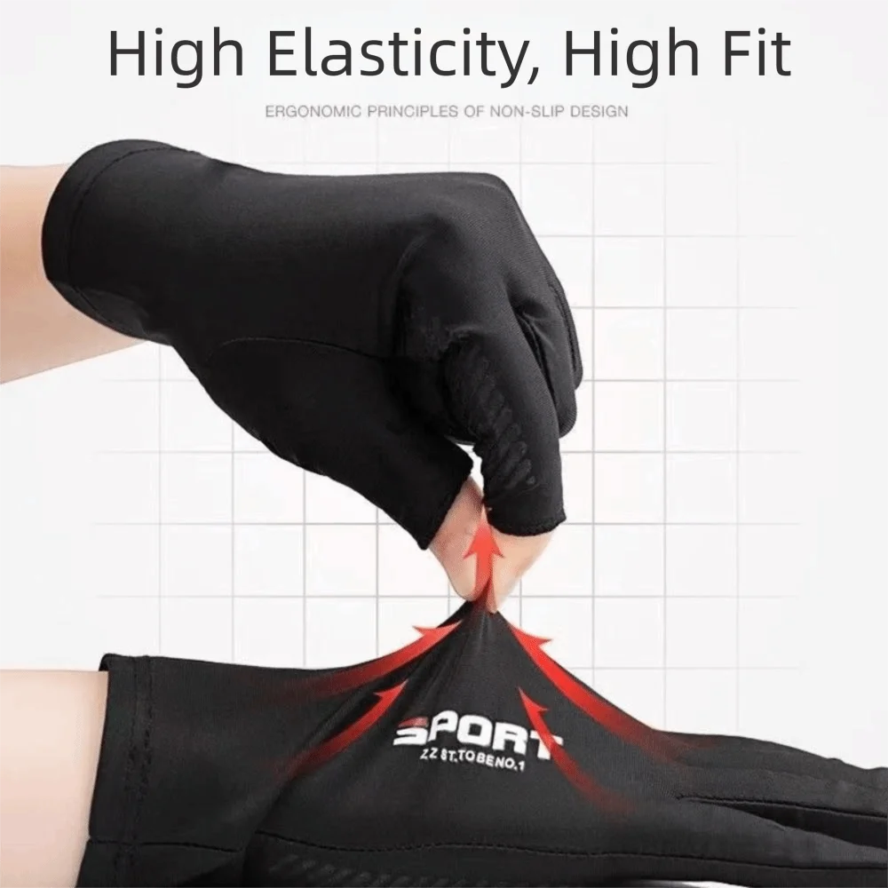 Guantes de pesca anti-UV medio dedo con pantalla táctil - imagen 3