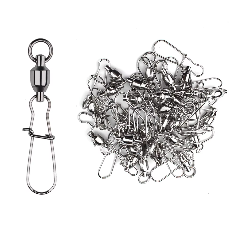 Mosquetones Giratorios Acero Inox – Conectores Pesca con Bloqueo - imagen 5
