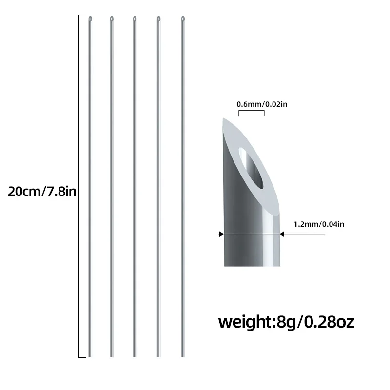 WEIHE Agujas para cebo de lombriz de tierra – 20 cm - imagen 3