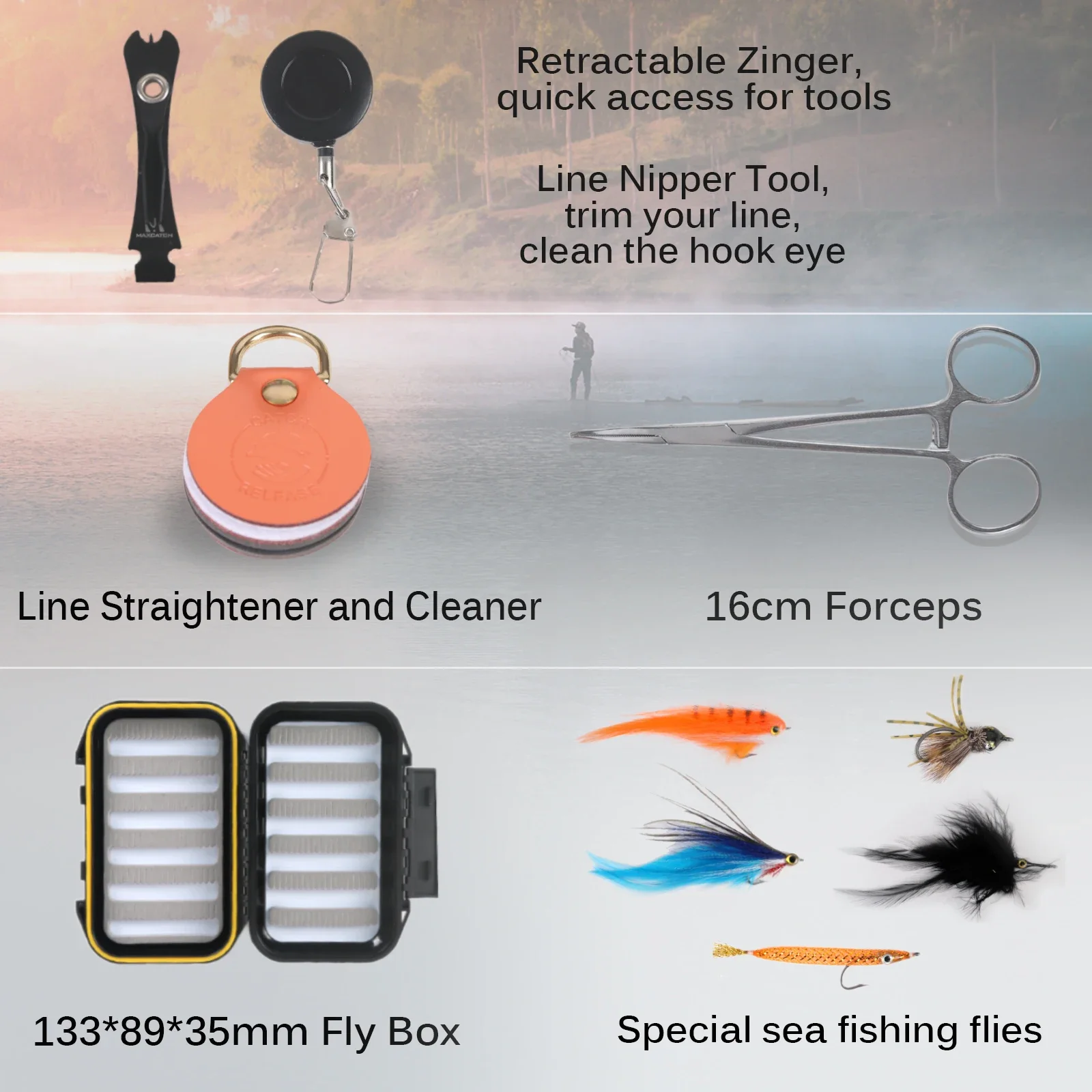 Maximumcatch equipo pesca con mosca marino – caña y carrete CNC - imagen 5