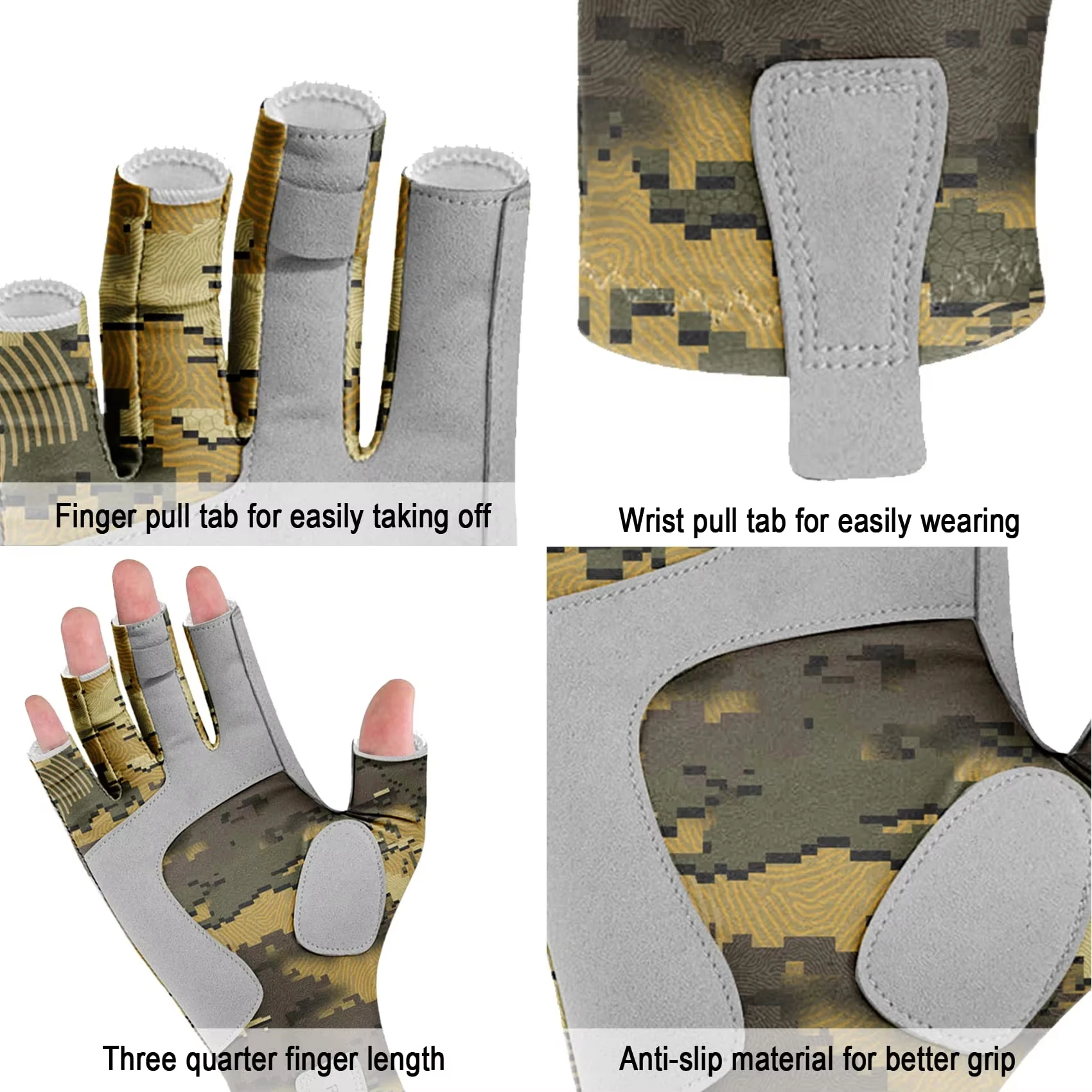 Guantes de pesca sin dedos Riverruns – Máximo agarre y protección - imagen 2