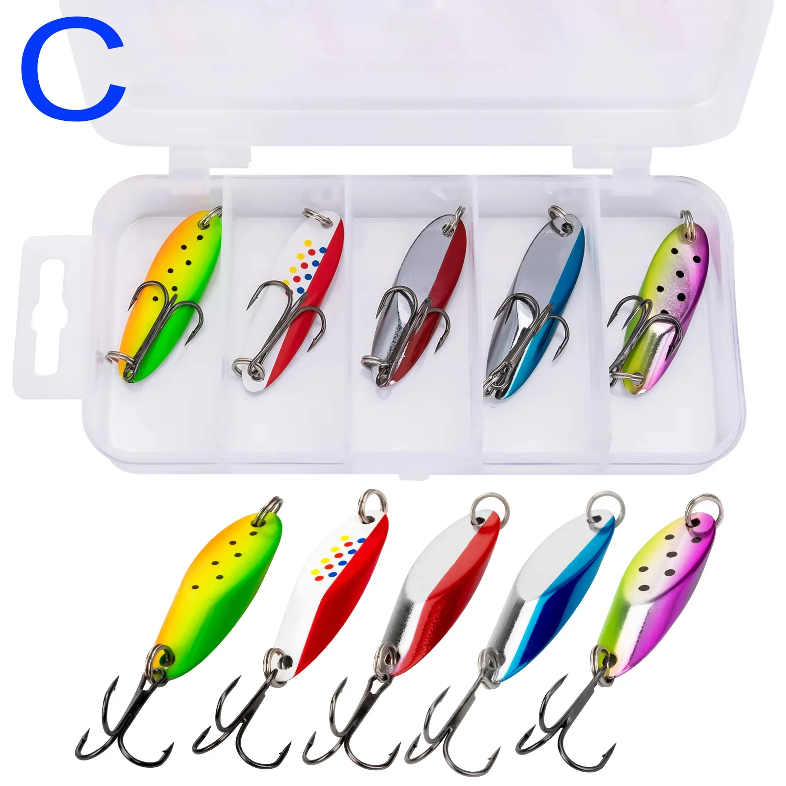 Señuelos para trucha con cucharilla giratoria y lentejuelas artificiales - imagen 3