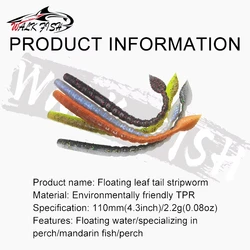 WALK FISH Vinilos fideos flotantes de pez mandarín para lubina