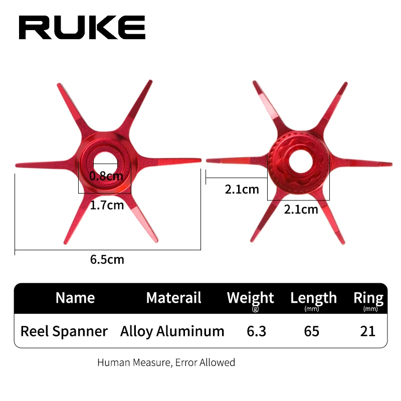 Llave de mango Ruke tipo D para carrete de pesca – Aluminium 6,3g - imagen 3