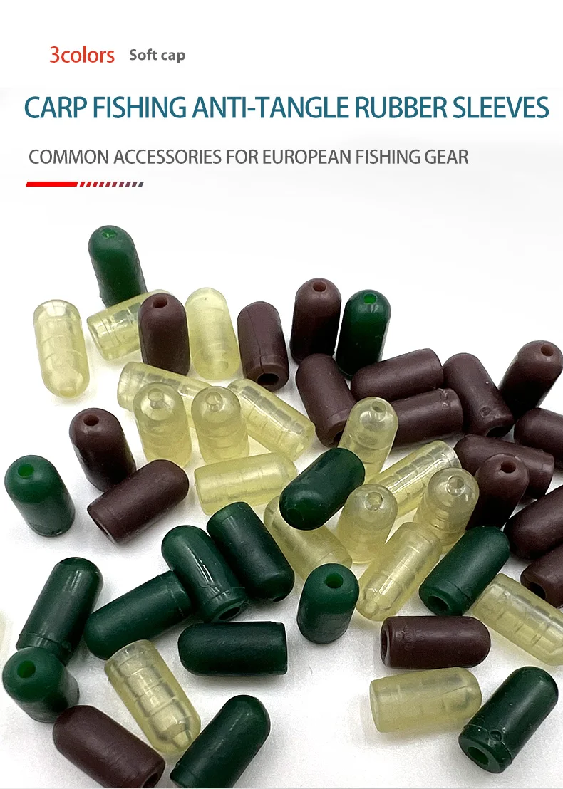 Tubos de goma anti-enredos para pesca de carpa