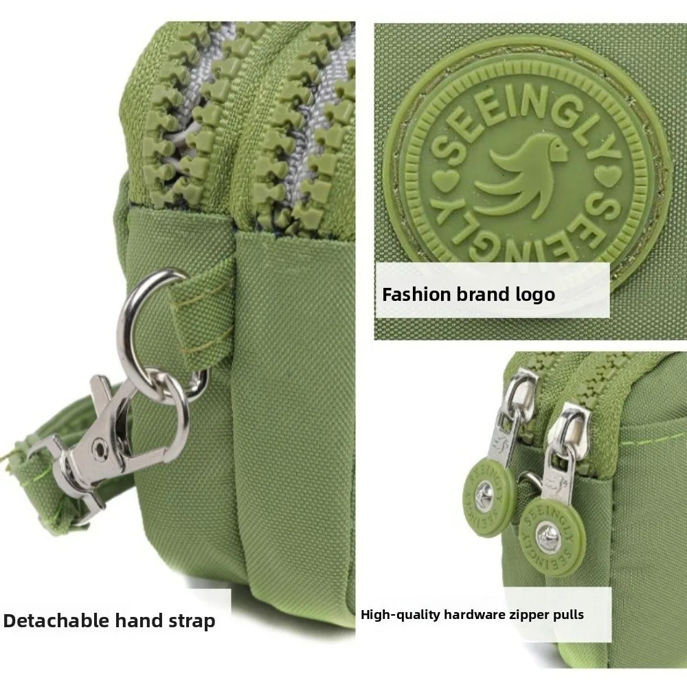 Cartera portátil doble capa impermeable con cordón para mujer - imagen 3