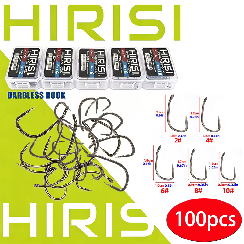 Hirisi Anzuelos para carpa de acero inoxidable recubiertos - imagen 3