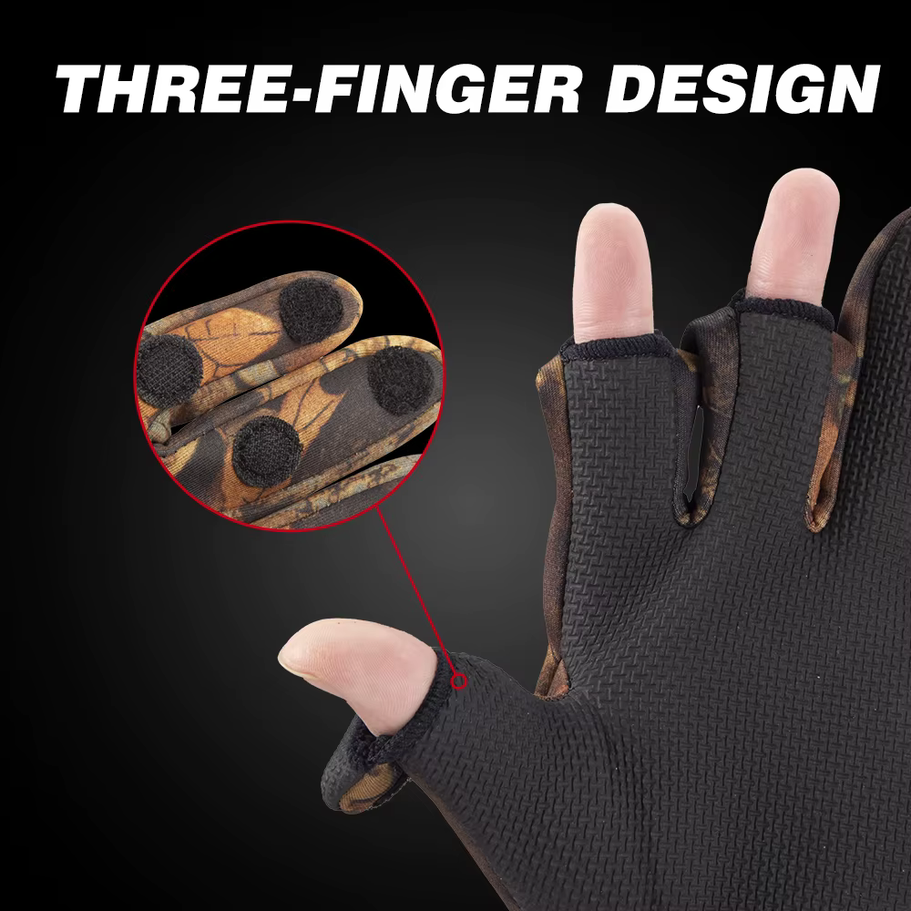 Guantes Hunthouse pesca invierno – Neopreno dos dedos transpirables - imagen 3