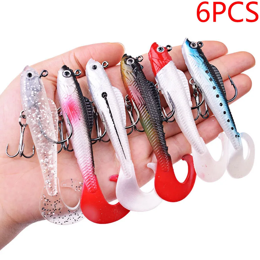 Anzuelo plomado para lubina y lucio con vinilo Swimbait
