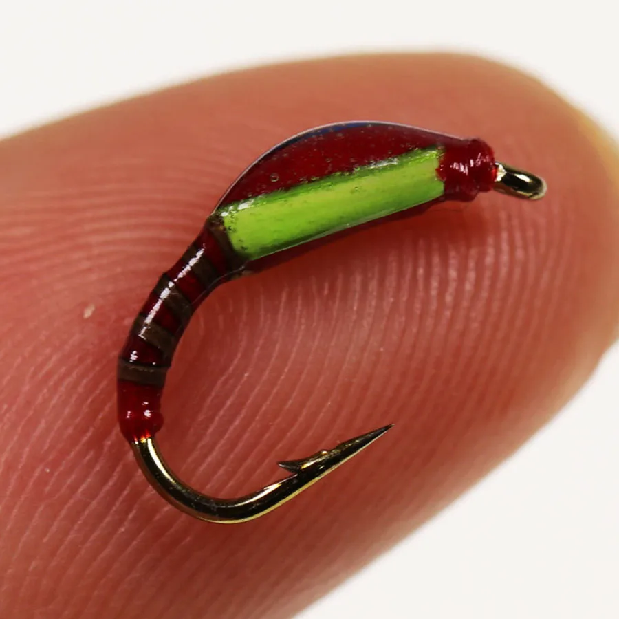 Moscas húmedas hundimiento rápido larva frigánea para trucha y tímalo - imagen 2