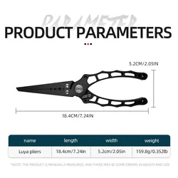 Alicates de pesca multifunción ShareShark de acero inox con cortalíneas
