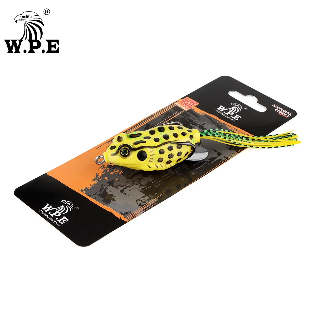 W.P.E Señuelo de Rana Topwater Silicona Cuerpo Hueco para Lucio - imagen 2