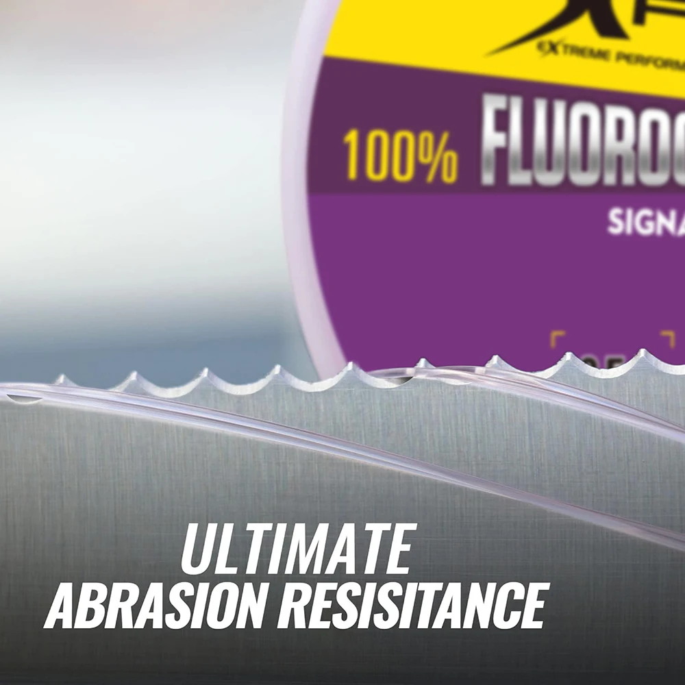 Línea de pesca fluorocarbono enrollada lista para usar