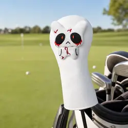 Funda para putter en cuero PU blanco, diseño elegante y resistente