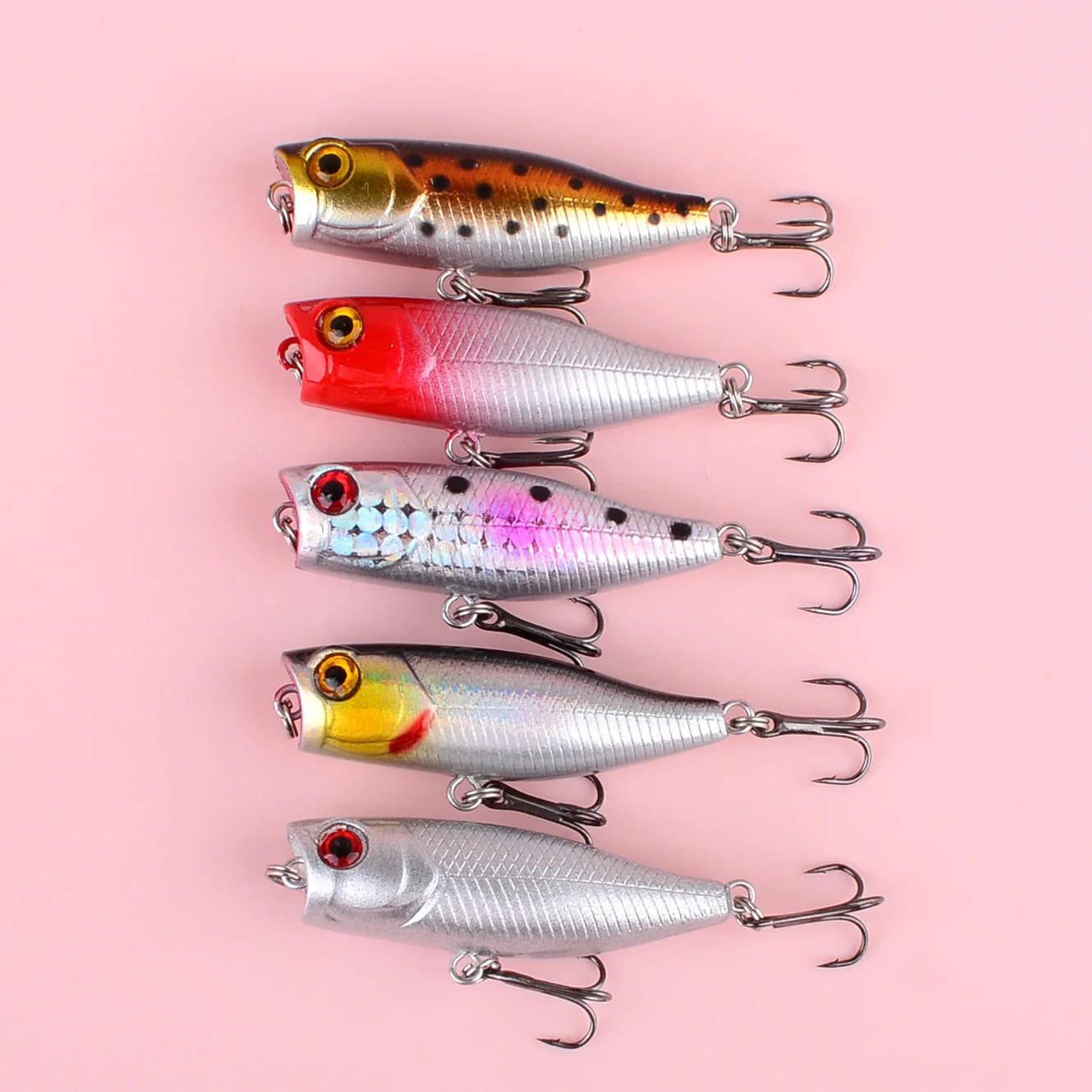 Señuelo Minnow hundimiento Crankbait ojos 3D para pesca - imagen 4