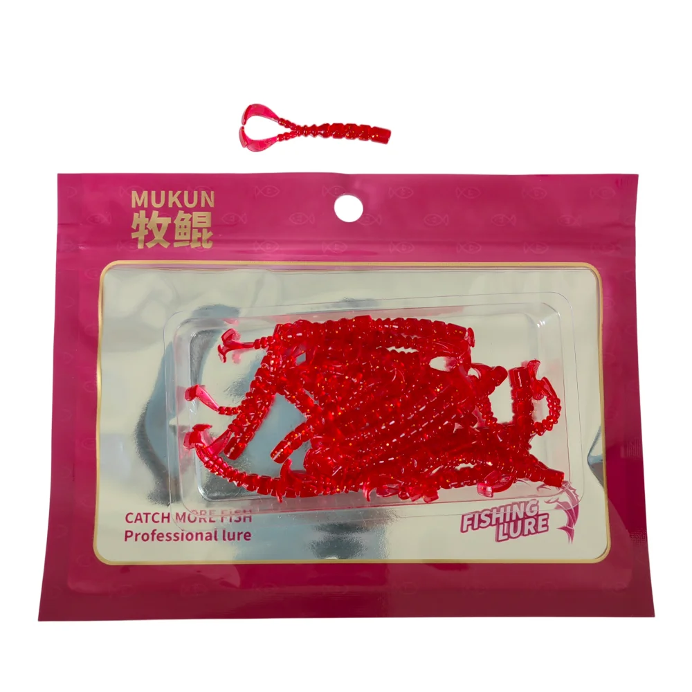 Señuelos de vinilo suaves con dos colas MUKUN para ajing – PVC