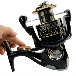 Carrete giratorio marino con bobina de fundición – 8-10KG, cuerpo ligero
