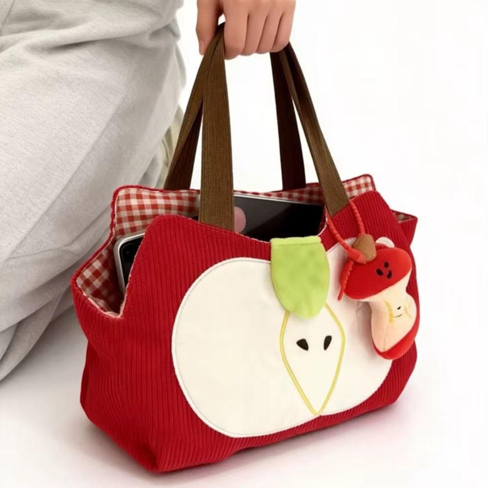 Bolso de Hombro en Pana Rojo para Mujer – Gran Capacidad y Versátil - imagen 5
