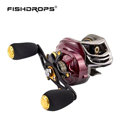 Carrete Baitcasting Fishdrops freno magnético perfil bajo multiplicador