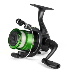 Carrete Giratorio DNDYUJU 5.2:1 con Sedal y Señuelo para Pesca