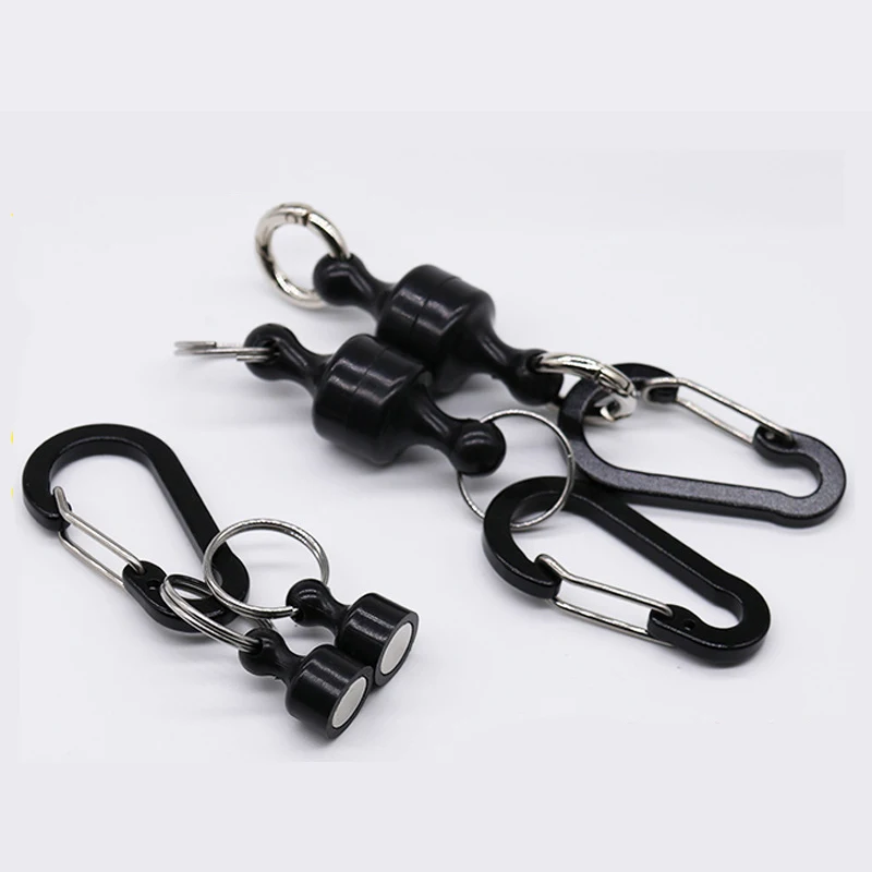 Soporte de red de pesca MRC con clips magnéticos y mosquetón - imagen 3
