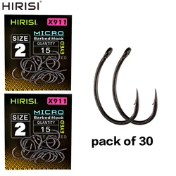 Anzuelo para carpa Hirisi X911 PTFE micro-púas ojo acero carbono