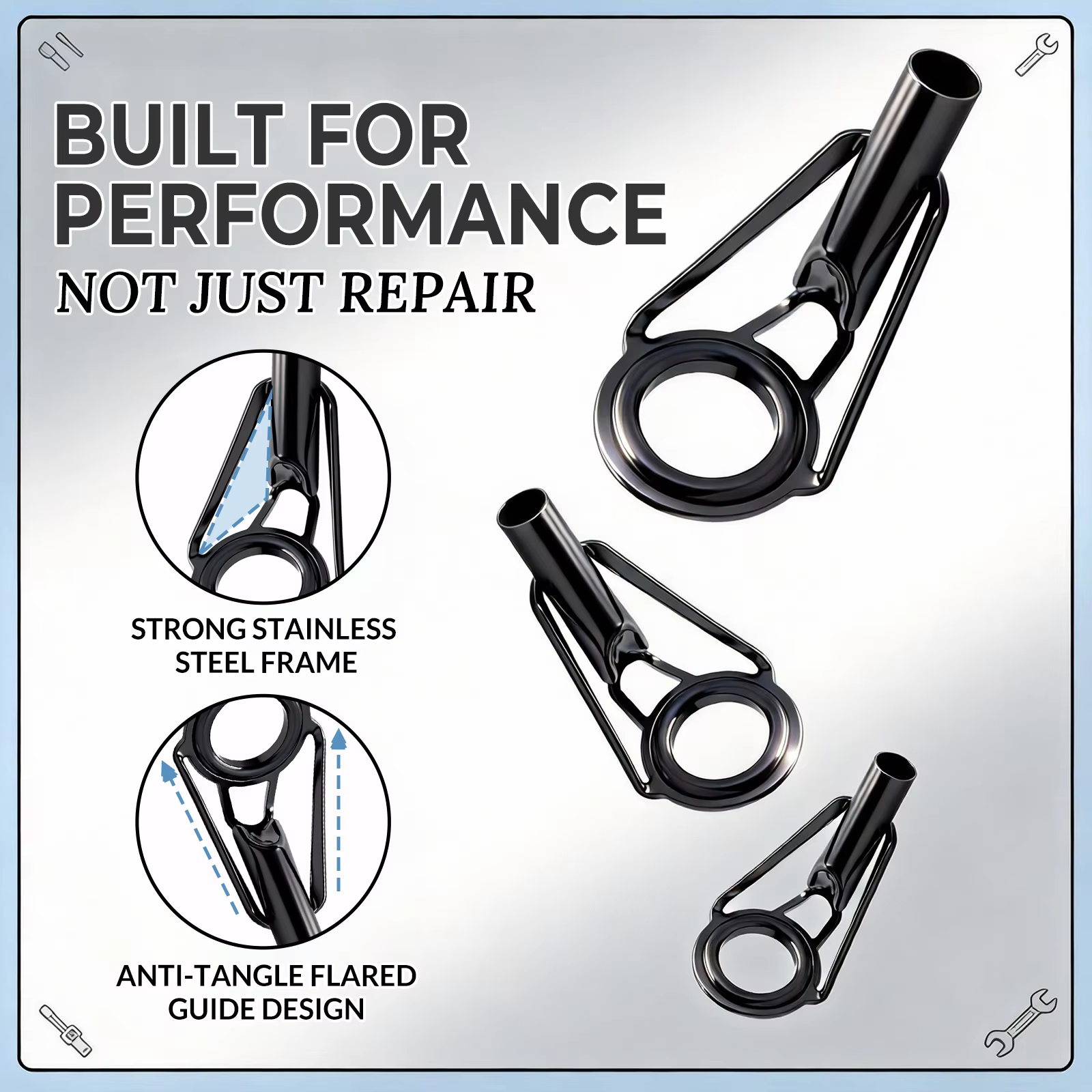 Kit reparación punta guía caña con anillos cerámicos acero inoxidable - imagen 3