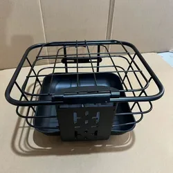 Cesta delantera colgante ajustable de acero para bici eléctrica