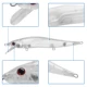 FREE FISHER Jerkbait flotante en blanco transparente con ojos 3D - imagen 2