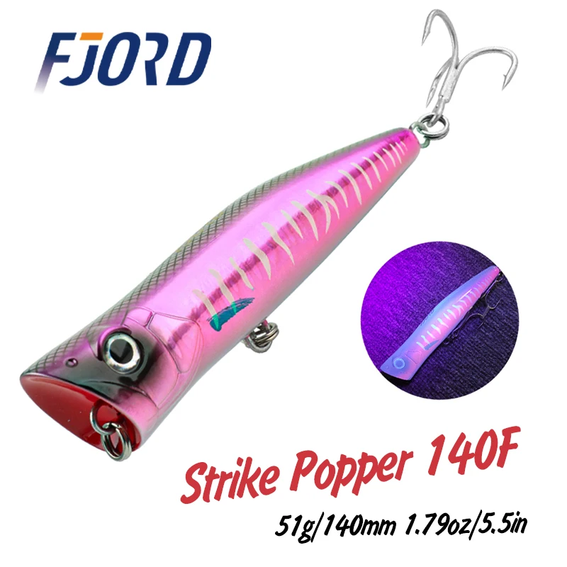 FJORD Popper 140mm – Señuelo superficie agua salada UV