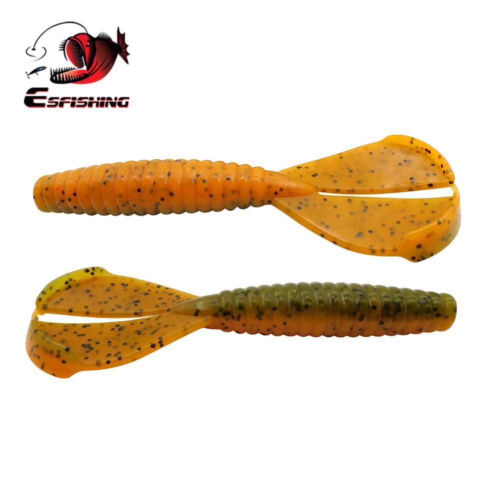 ESFISHING Vinilo Doble Cola 90mm – Cebo Cangrejo para Carpa - imagen 5